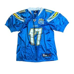 Vintage CHARGERS NFL PLAYERS Jersey River 17 Reebok Size 48 High Quality XXL